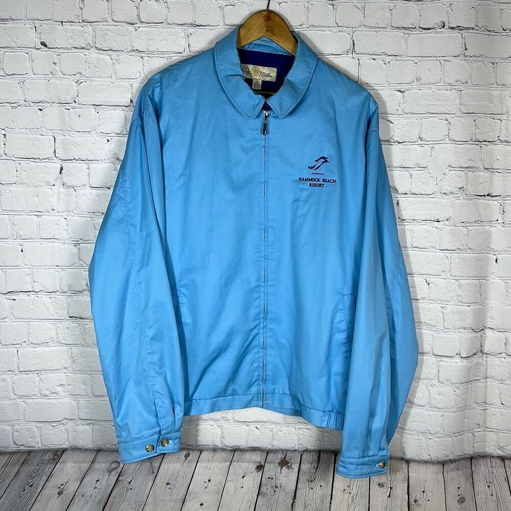 Peter Millar Blue Bomber Jacket Coat Size XL Hammock‎ Beach Resort